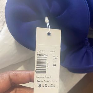 Royal blue dress that will be great for a ball.